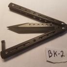  Flipping All Black 9" Heavy Folding Tanto Butterfly Knife