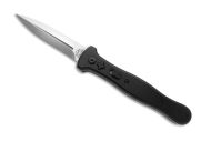 Fort Knife Works Black Cross Side Opener Automatic Knife Satin Dagger (8.5" Overall)