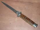 Frank B Real Italian Stiletto Flat Grind Snakewood Automatic Knife