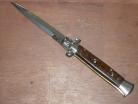 9" Frank B Real Italian Stiletto Snakewood Automatic Knife