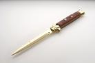 Frank Beltrame 11" Cocobolo Wood Italian Stiletto Automatic Knife Gold Bayo