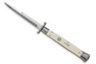 11" Frank Beltrame Swinguard Stiletto Automatic Knife Camel Bone Bayo