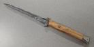 Frank Beltrame 11" Italian Stiletto Olive Wood Kriss Automatic Knife