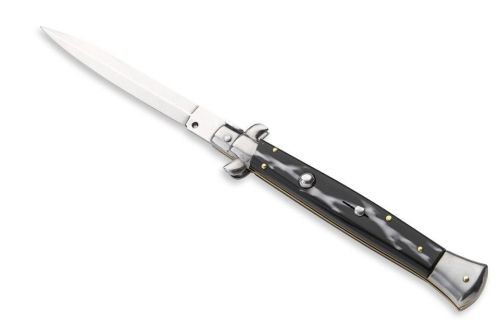 Frank Beltrame 11" Imitation Horn Stiletto Automatic Knife Polished Dagger