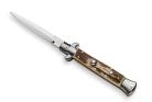 Frank Beltrame 9 Inch Stag Horn Stiletto Automatic Knife Dagger