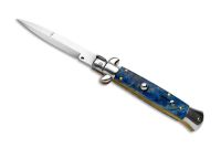 Frank Beltrame 9" Radical Blue Picklock Stiletto Automatic Knife Bayonet