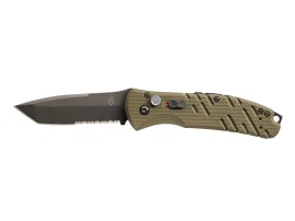 Gerber Propel OD Green Automatic Knife Black Tanto Serrated