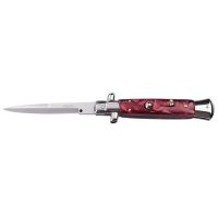 Great Value Red Pearl Milano Stiletto Automatic Knife (9.75" Overall)