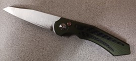 Diablo Automatic Knife Green Satin Plain