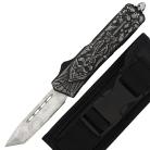 Grim Reaper D/A OTF Automatic Knife Damascus Tanto