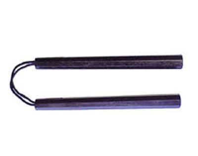 Hardwood Nunchuck with Rope Black