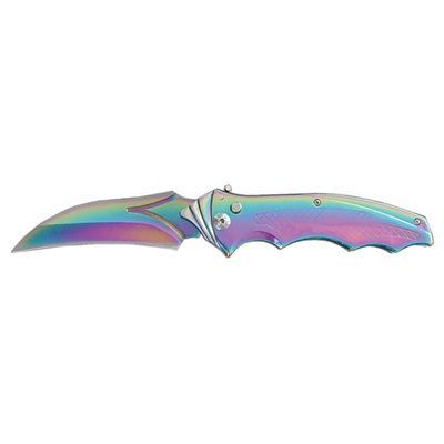 9.5" Open Titanium Automatic Switch Blade Bat Knife