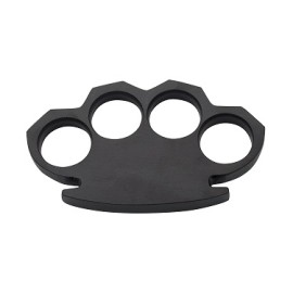 Heavy Black Metal 10 Ounce Brass Knuckle Paperweight