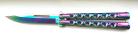 Heavy Duty 9" Balisong Rainbow Butterfly Knife