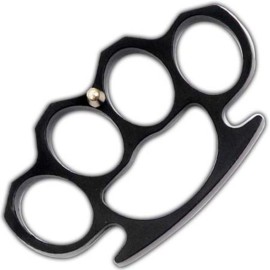 Heavy Duty Brass Knuckles Black Paperweight