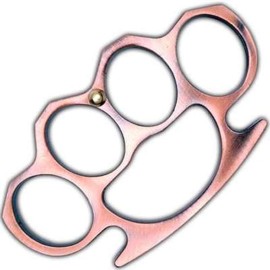 Heavy Duty Brass Knuckles Copper Paperweight