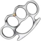 Heavy Duty Brass Knuckles Stained Silver Paperweight