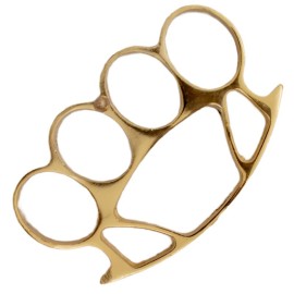 Hercules Brass Knuckles Gold Belt Buckle Paperweight