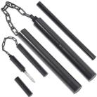 Hidden Dagger Metal Nunchaku Screw Handle Black 