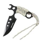 Hunt Down 5 Inch Push Palm Dagger Knife Black Camo Cord