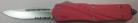 Impaler Red D/A OTF Automatic Knife Satin Drop Point VG-10 Serr Blade