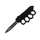 Knuckle Trench Knife Black D/A OTF Automatic Knife Two Tone Dagger