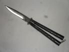 Jaguar Balisong Black Heavy Butterfly Knife Satin.