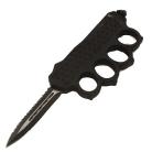 Trench Knuckle Knife Black D/A OTF Automatic Knife Dagger Serrated