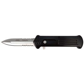 Joker Black S/A OTF Automatic Knife Satin Dagger Serrated