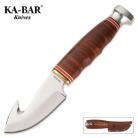 KA-BAR Gut Hook Knife with Leather Sheath 