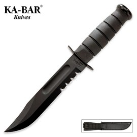 KA-BAR Black Serrated Survival Fighting Knife