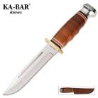 KA-BAR Survival Hunting Knife with Leather Sheath