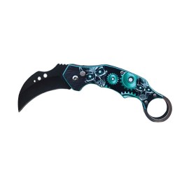 Karambit Automatic Knife Machine Skulls Side Opening Switchblade