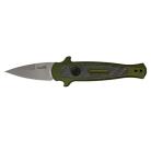 Kershaw Launch 12 Green Carbon Fiber Automatic Knife Stonewashed Bayo