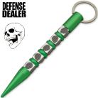 Keychain Green Skull Dice Self Defense Kubotan