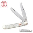 Kissing Crane 2 Blade Trapper Pearl Folding Knife