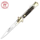 Kissing Crane Burnt Bone Composite Stiletto Folding Knife