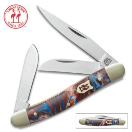 Kissing Crane Cosmic Blue Stockman Pocket Knife