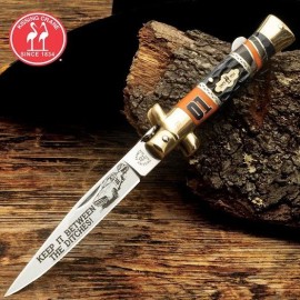 Kissing Crane General Lee Stiletto Folding Knife