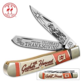 Kissing Crane Limited Edition 2017 Thanksgiving Trapper Pocket Knife