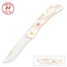 Kissing Crane Pearl Pocket Farmer Folding Knife