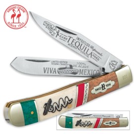 Kissing Crane Tequila Folding Trapper Pocket Knife