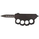 Knuckle OTF Trench Knife D/A Automatic Carbon Fiber Dagger