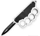 Knuckle OTF Trench Knife Stainless D/A Automatic Two Tone Dagger