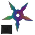 Kohga Ninja 5 Point Shuriken Rainbow Throwing Star Black Sheath