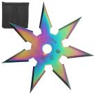 Kohga Ninja 7 Point Shuriken Rainbow Throwing Star Black Sheath