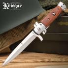 Kriegar German Peach Wood Stiletto Assisted Opening Knife