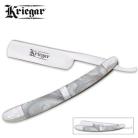 Kriegar Pearl Scrollwork Straight Razor Folding Knife