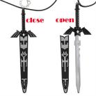 Legend Of Zelda Black Hyrule Master Sword Neck Knife Necklace