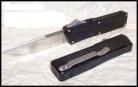 Lightning Black D/A OTF Automatic Knives Satin Blade